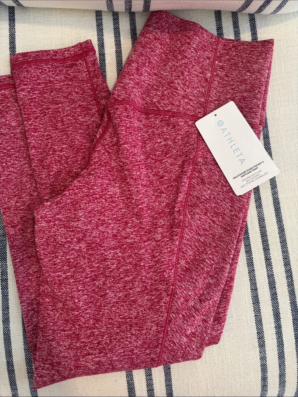 Marled Raspberry High-Rise Leggings